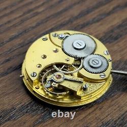 Early Omega Pocket Watch Movement for Project, Ticking, 44mm Diameter (B267)