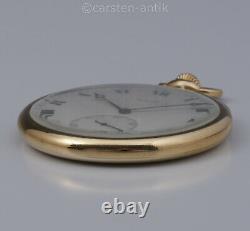 Edouard Koehn extra flat Geneva pocket watch extremely reduced movement 1905