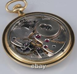 Edouard Koehn extra flat Geneva pocket watch extremely reduced movement 1905