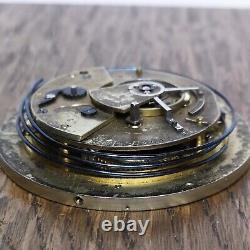 Edward Baker London Duplex Fusee Repeater Pocket Watch Movement Ticking (S173)