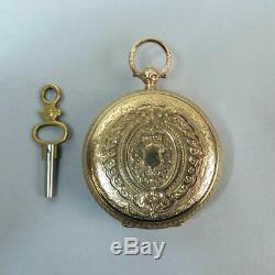 Edwardian Antique 9 Ct Gold Open Face Key Wind Movement Pocket Watch Gwo 47.5g