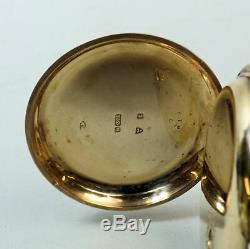 Edwardian Antique 9 Ct Gold Open Face Key Wind Movement Pocket Watch Gwo 47.5g