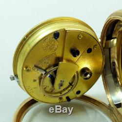 Edwardian Antique 9 Ct Gold Open Face Key Wind Movement Pocket Watch Gwo 47.5g