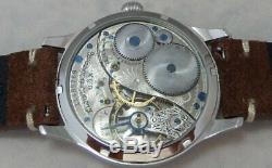 Elgin 12s Pocket Marriage Watch Conversion 44mm SS Wrist Watch 1905 Movement