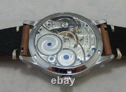 Elgin 12s Pocket Marriage Watch Conversion 44mm SS Wrist Watch 1914 Movement