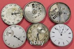 Elgin 12s Pocket watch movement lot for parts lot d816