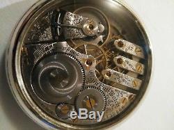 Elgin 16S. 17J. Adj. Mint fancy dial 3 f. B. Gold trimmed movement display case