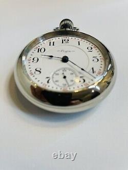 Elgin 18s 21j pocket Watch in a Display Back Case Low Production Movement