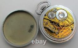 Elgin B W Raymond 16s Military Pocket Watch 22 jewels 5 adj GCT gilt movement OF