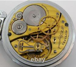 Elgin B W Raymond 16s Military Pocket Watch 22 jewels 5 adj GCT gilt movement OF