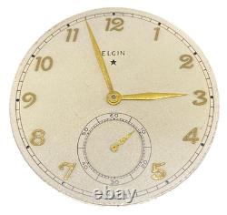 Elgin Grade 498 Pocket Watch Movement 21j Size 12s OF Model 4 Ticking F7970