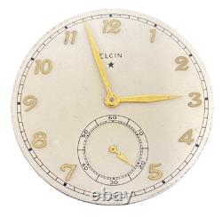 Elgin Grade 498 Pocket Watch Movement 21j Size 12s OF Model 4 Ticking F7970
