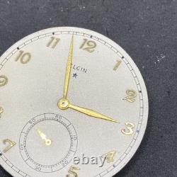 Elgin Grade 498 Pocket Watch Movement 21j Size 12s OF Model 4 Ticking F7970