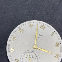 Elgin Grade 498 Pocket Watch Movement 21j Size 12s OF Model 4 Ticking F7970