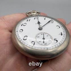 Elgin Pocket Watch 17j 16s Grade 466 Model 13 KEYSTONE Watchcase Nickloid