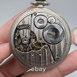 Elgin Pocket Watch 17j 16s Grade 466 Model 13 KEYSTONE Watchcase Nickloid