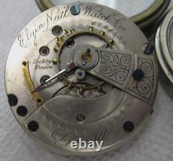 Elgin Pocket Watch Movement 11 Jewels Size 18s 1893 in Factory Ship Container