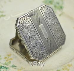 Elgin Sterling Travel Case Pocket Watch Engraved Dated 1819 Medora Movement 6j