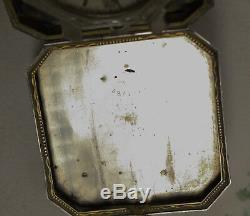 Elgin Sterling Travel Case Pocket Watch Engraved Dated 1819 Medora Movement 6j