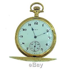 Elgin Vintage Antique Pocket Watch in Solid 14KT Yellow Gold Quartz Movement