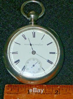 Elgin coin silver pocket watch antique keywind G. M. Wheeler 7-1/2 oz. Heavy watch