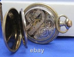 Emile Locle Large Pocket Watch with Movement Complete 68mm Partially Running