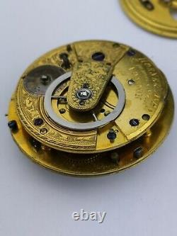 English Cylinder Pocket Watch Movement Circa 1810 by Horne & Ash, London (P51)