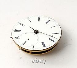English Fusee Pocket Watch Movement With Diamond Endstone KD-55