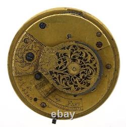 English Fusee Verge Pocket Watch Movement Spares Or Repairs C236