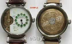 Engraved Wristwatch Case Top Sapphire Crystals For Pocket Watch Movements