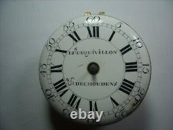 Esquivillon Dechoudens, Repetition, Verge fusse pocket watch movement and dial