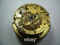 Esquivillon Dechoudens, Repetition, Verge fusse pocket watch movement and dial