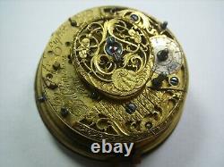 Esquivillon Dechoudens, Repetition, Verge fusse pocket watch movement and dial