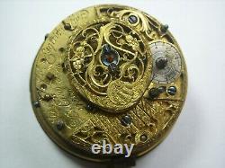 Esquivillon Dechoudens, Repetition, Verge fusse pocket watch movement and dial