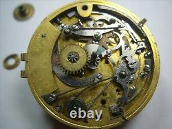 Esquivillon Dechoudens, Repetition, Verge fusse pocket watch movement and dial