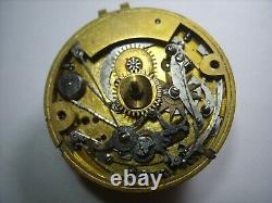 Esquivillon Dechoudens, Repetition, Verge fusse pocket watch movement and dial