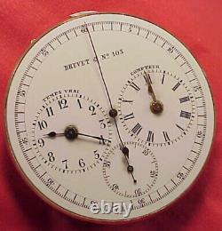 Explorers Brevet #103 12 Hour Chronograph Pocket Watch Movement Dual Time Sweep