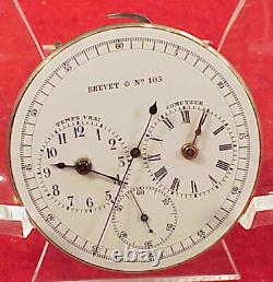 Explorers Brevet #103 12 Hour Chronograph Pocket Watch Movement Dual Time Sweep