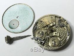 Extremely Rare Antique Tandem Wind Independent Seconds Pocket Watch Movement