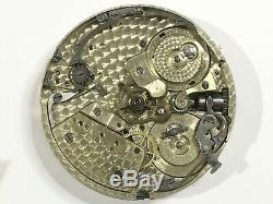 Extremely Rare Antique Tandem Wind Independent Seconds Pocket Watch Movement