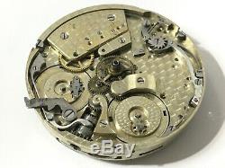 Extremely Rare Antique Tandem Wind Independent Seconds Pocket Watch Movement