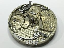 Extremely Rare Antique Tandem Wind Independent Seconds Pocket Watch Movement