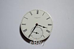 Extremely Rare Ulysse Nardin Movement 8 Days 1860's Double Barrel Dial 10 Points