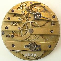F. Jacot Matile Complete Running Pocket Watch Movement Parts / Repair