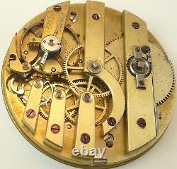 F. Jacot Matile Complete Running Pocket Watch Movement Parts / Repair