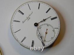 FINE VINTAGE FREDERICK GINNEL LOCLE POCKET WATCH 18K BEZEL MOVEMENT -REPAIR 36mm