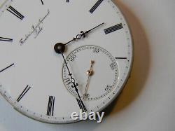 FINE VINTAGE FREDERICK GINNEL LOCLE POCKET WATCH 18K BEZEL MOVEMENT -REPAIR 36mm