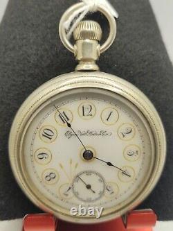 Fancy Dial Elgin Gm Wheeler Pocket Watch 18s Grade 44