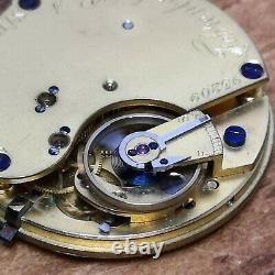 Fehrenback Bros Working Pocket Watch Movement (Rotherhams) With Gold Dial (BS71)