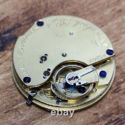 Fehrenback Bros Working Pocket Watch Movement (Rotherhams) With Gold Dial (BS71)